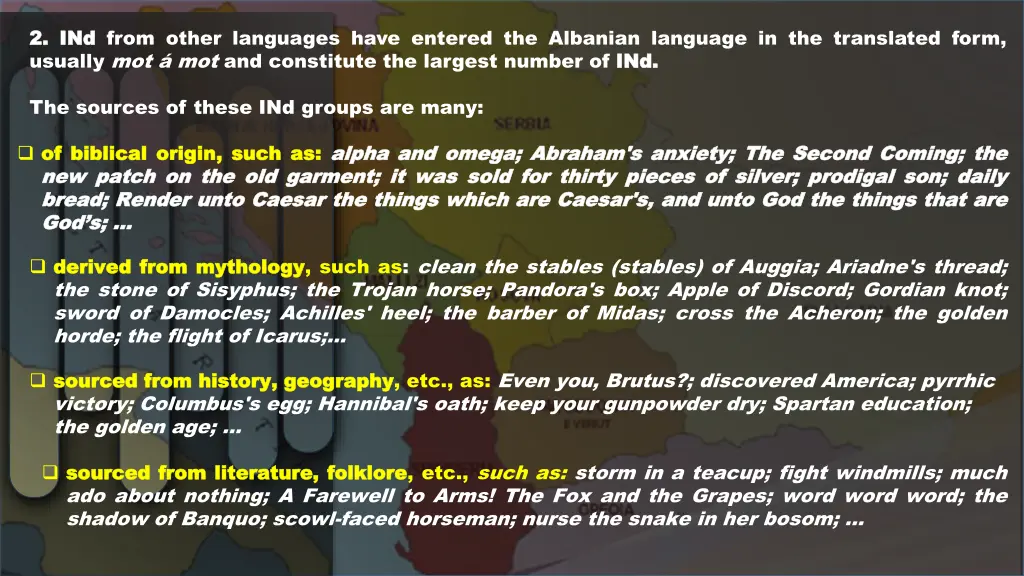 2 2 ind ind from other languages have entered