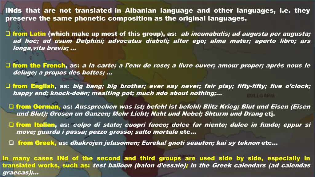 inds inds that are not translated in albanian