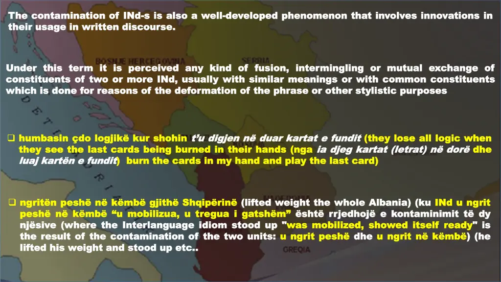 the the contamination contamination of their