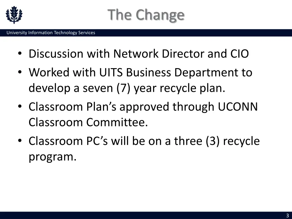 the change