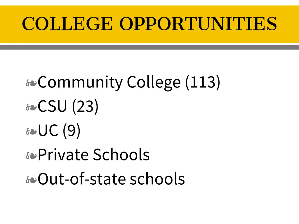 college opportunities