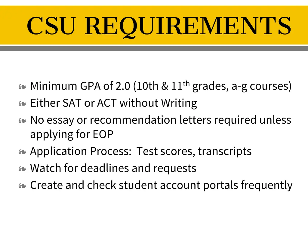 csu requirements