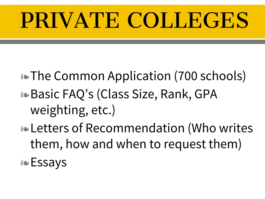 private colleges