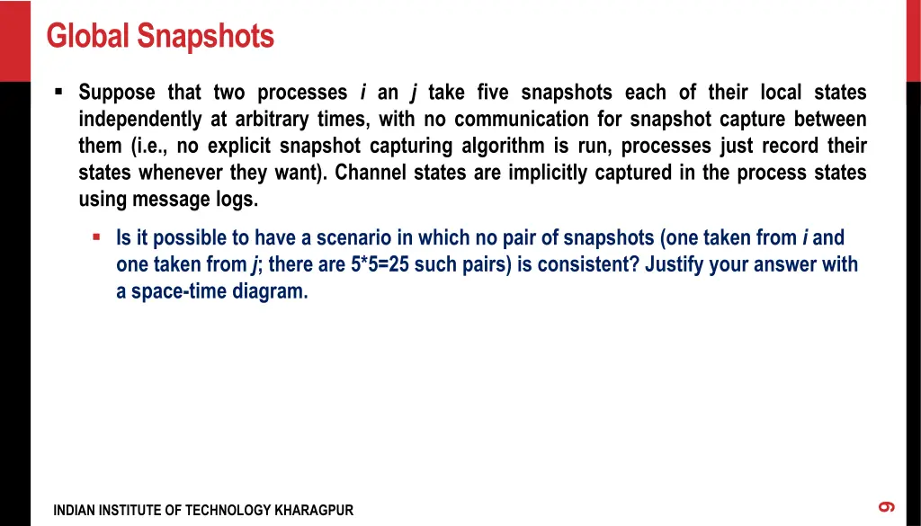 global snapshots