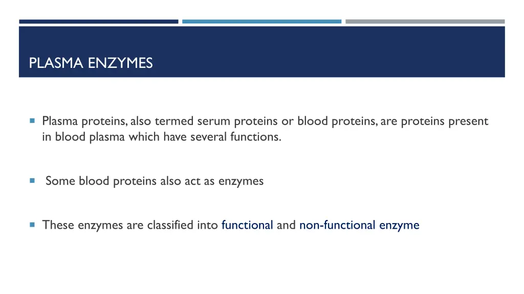 plasma enzymes