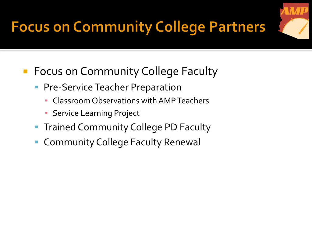 focus on community college faculty pre service