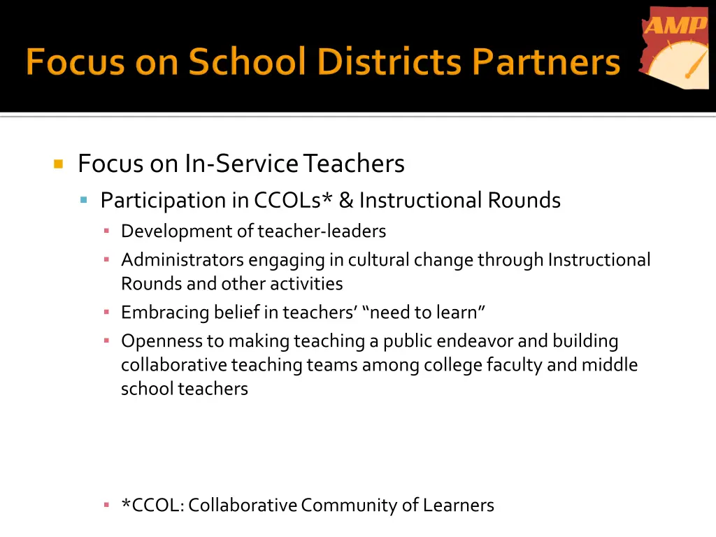 focus on in service teachers participation