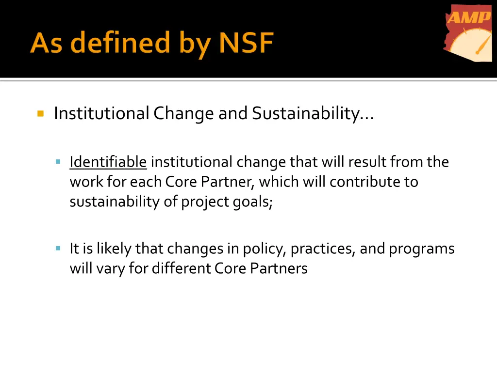 institutional change and sustainability