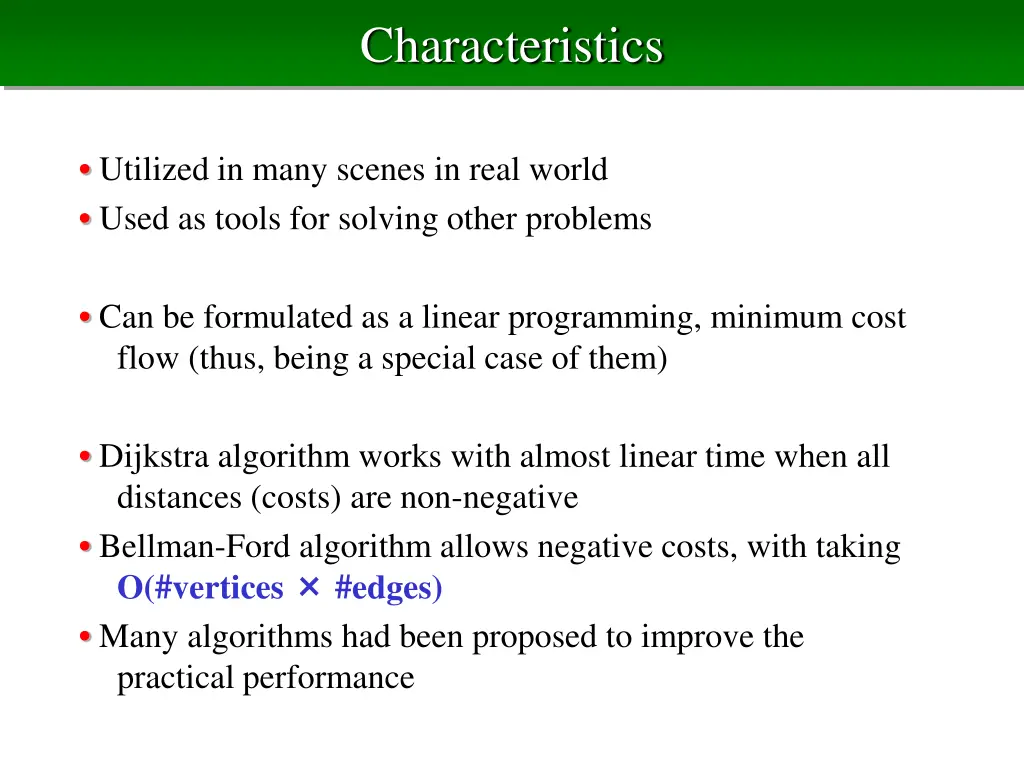 characteristics