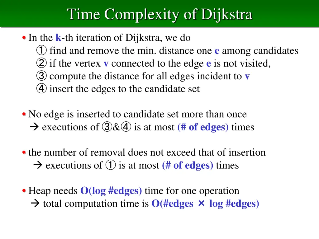 time complexity of dijkstra