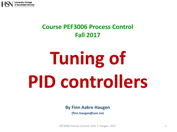 course pef3006 process control fall 2017