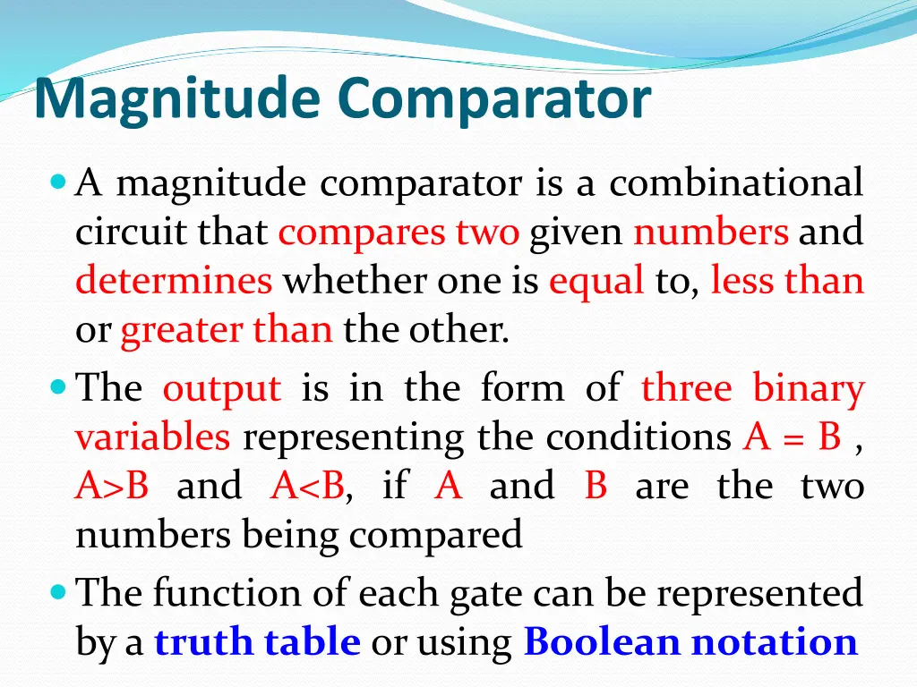 magnitude comparator