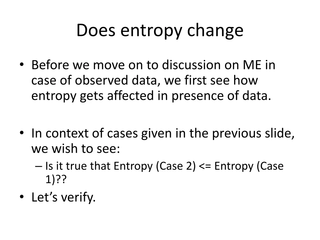 does entropy change