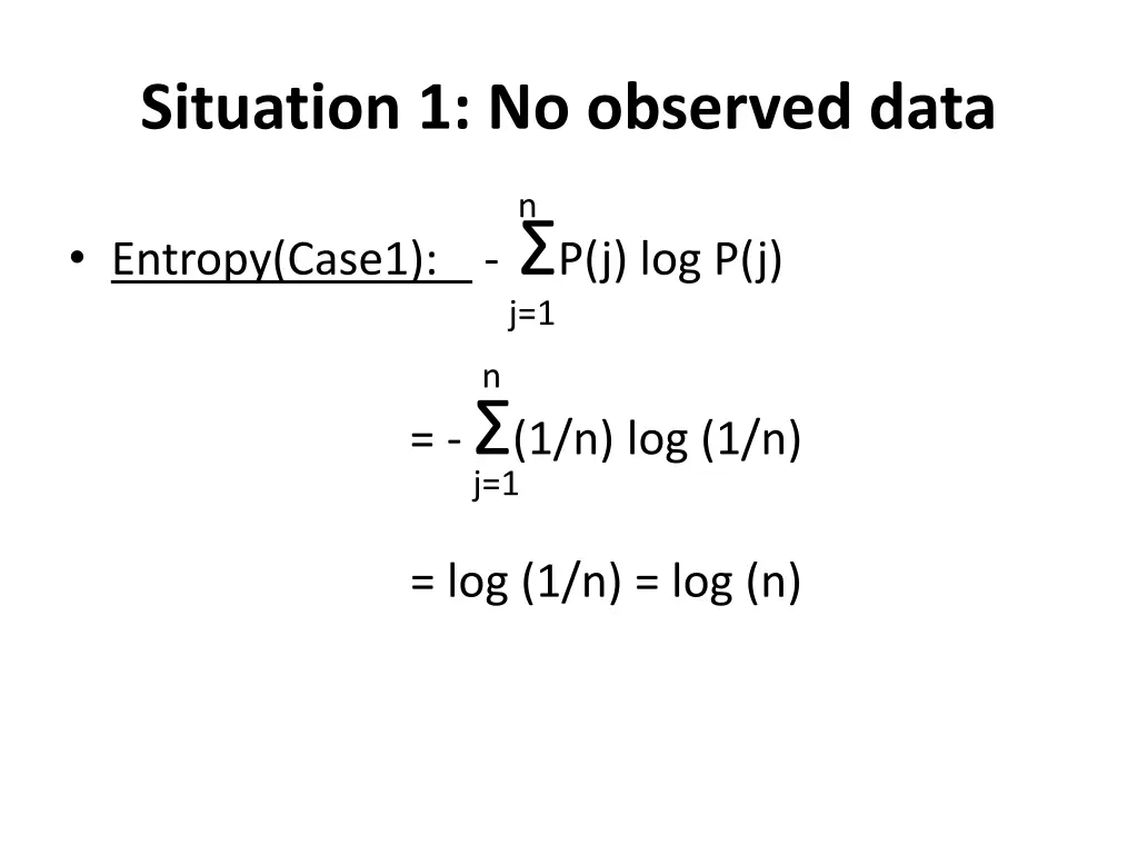 situation 1 no observed data