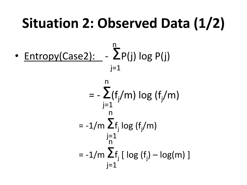 situation 2 observed data 1 2