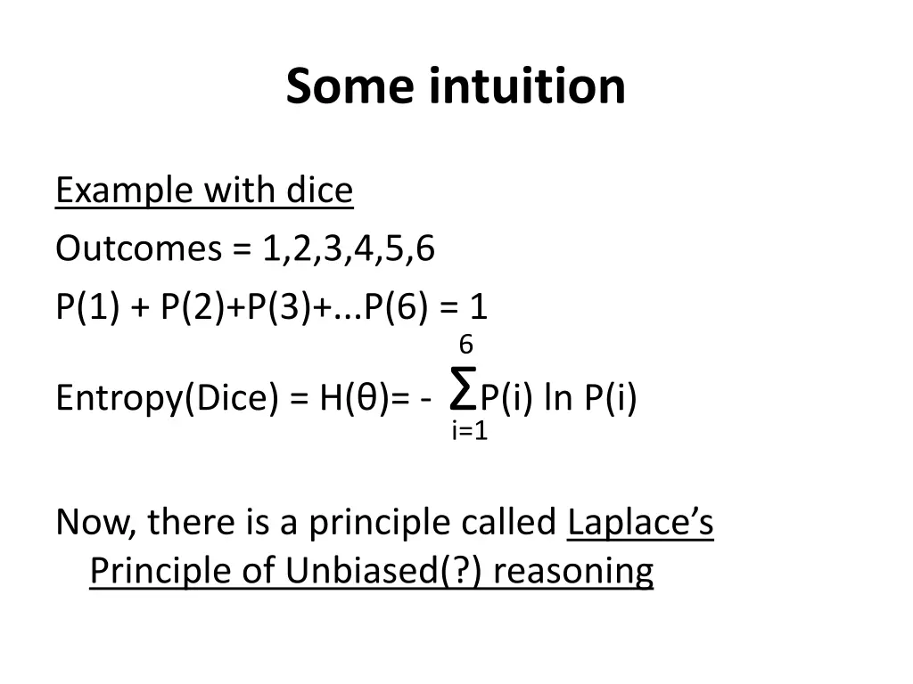 some intuition
