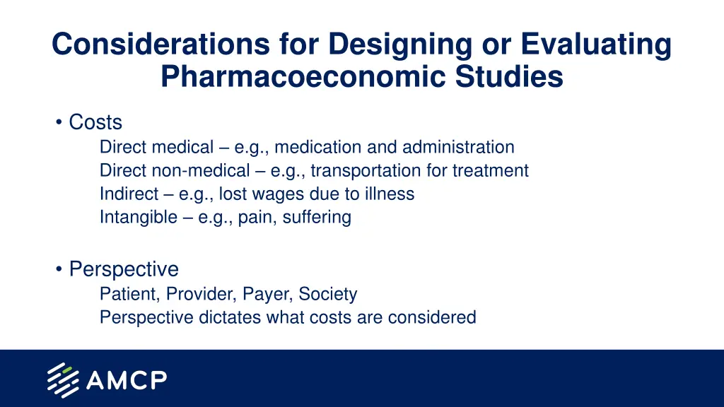 considerations for designing or evaluating