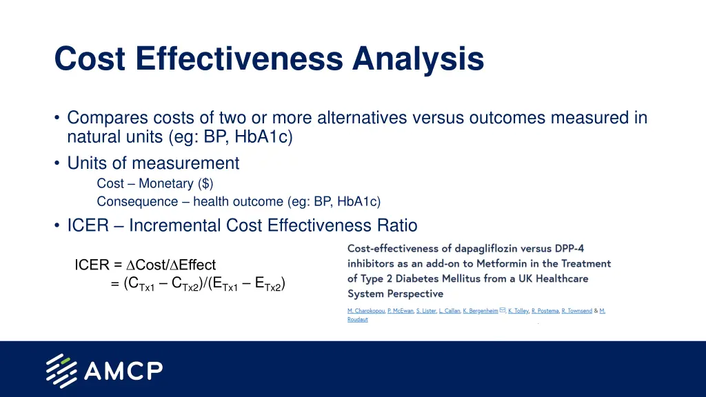 cost effectiveness analysis