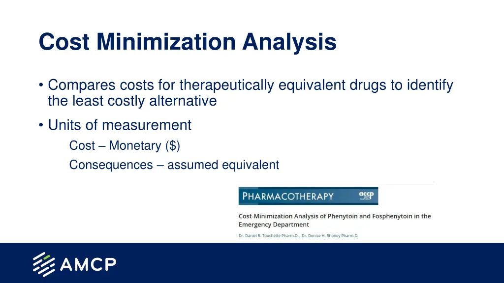 cost minimization analysis