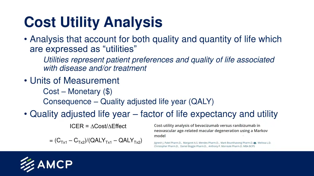 cost utility analysis analysis that account