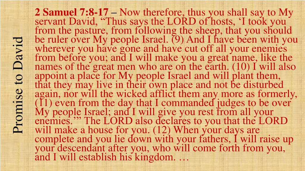 2 samuel 7 8 17 now therefore thus you shall