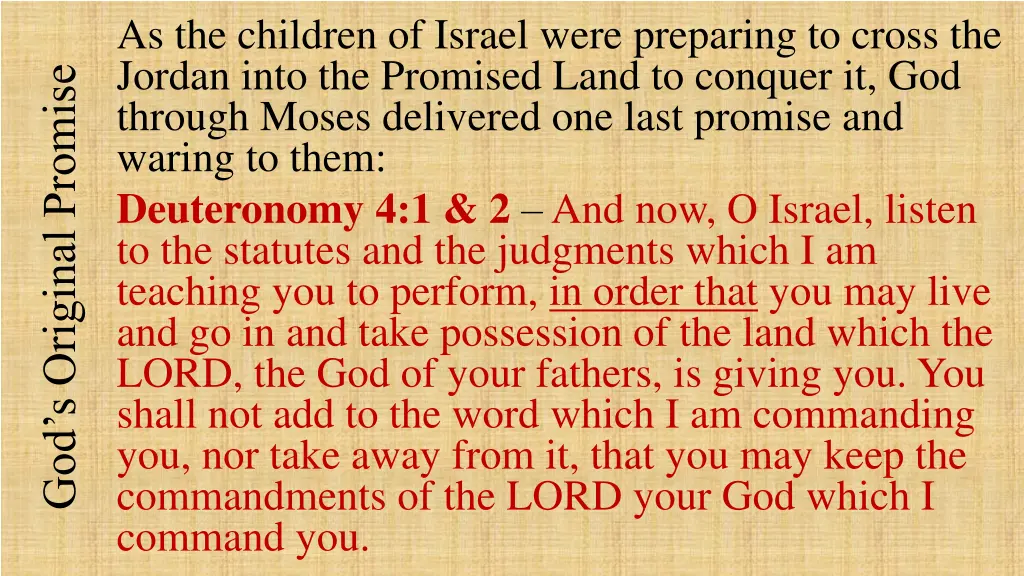 as the children of israel were preparing to cross