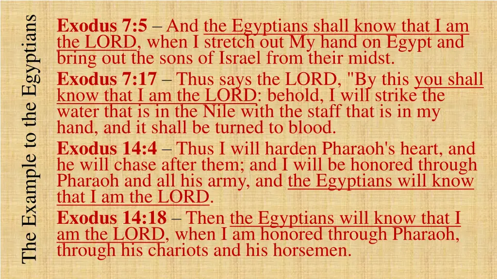 exodus 7 5 and the egyptians shall know that