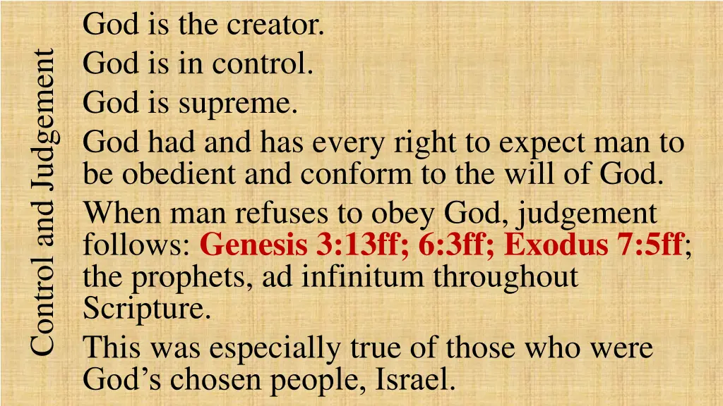 god is the creator god is in control