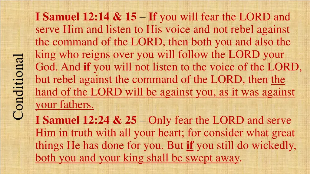 i samuel 12 14 15 if you will fear the lord