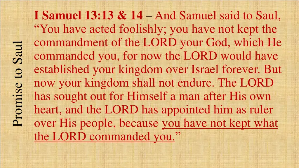 i samuel 13 13 14 and samuel said to saul