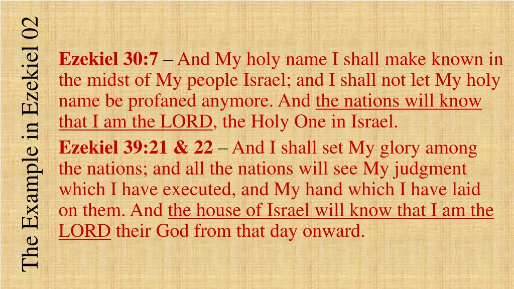 the example in ezekiel 02
