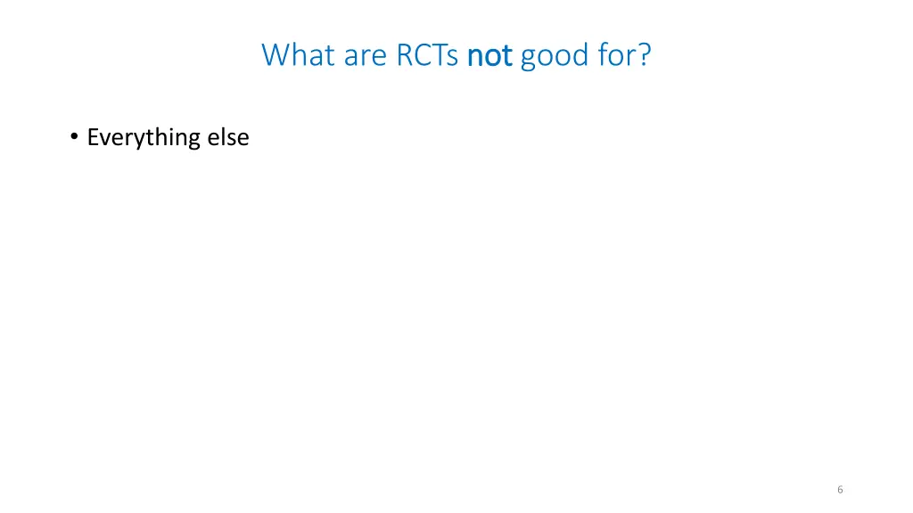 what are rcts not