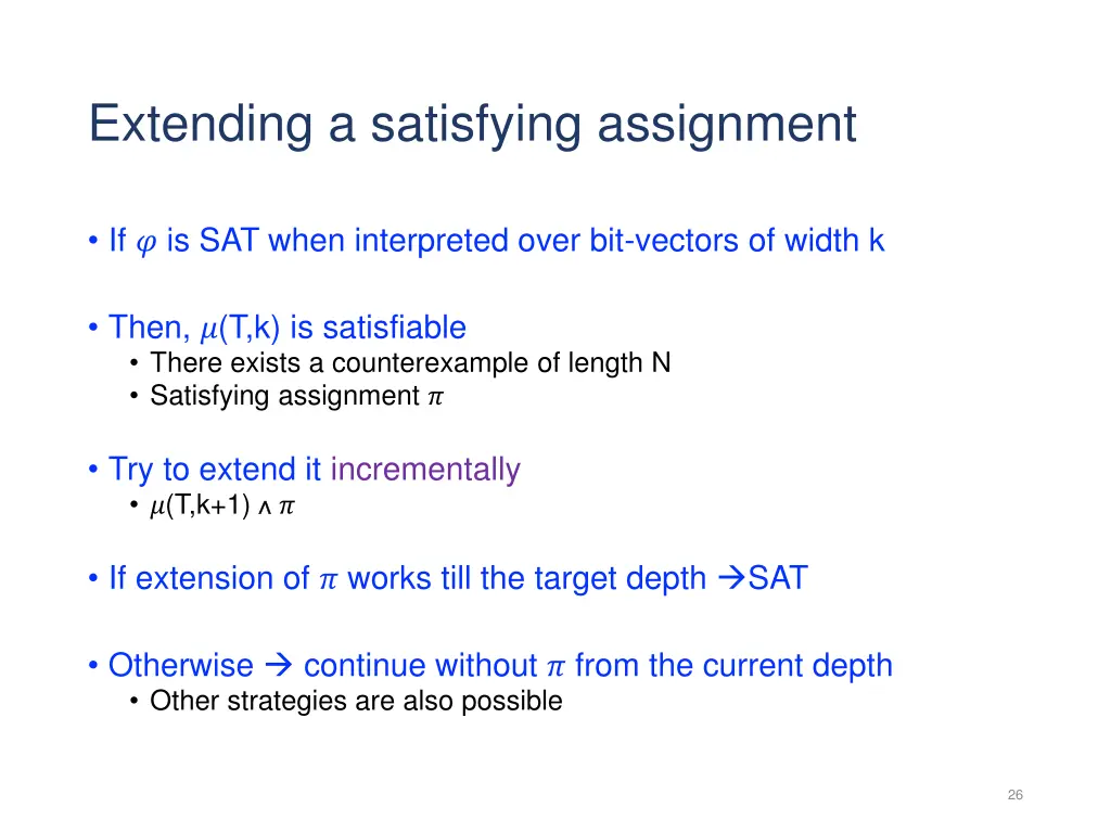 extending a satisfying assignment