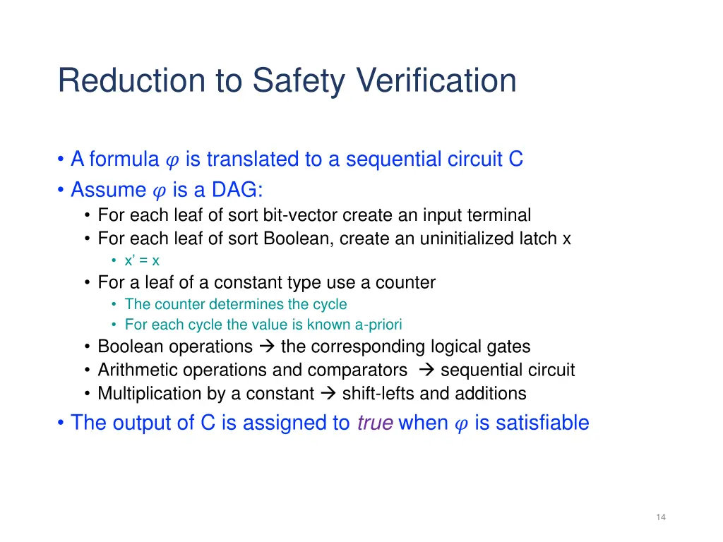 reduction to safety verification 1