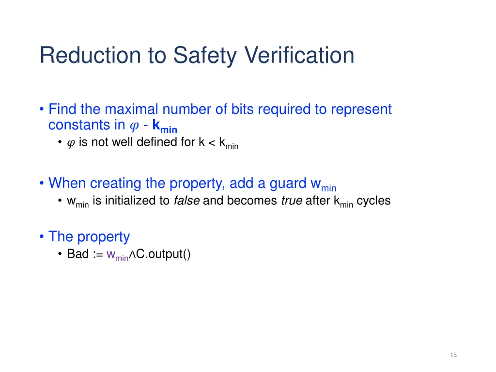 reduction to safety verification 2