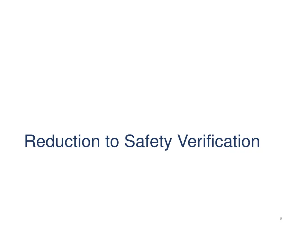 reduction to safety verification