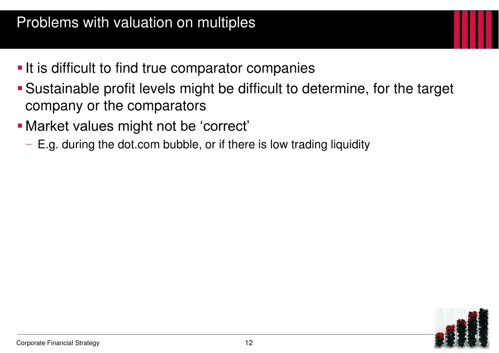 problems with valuation on multiples