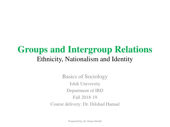 groups and intergroup relations ethnicity