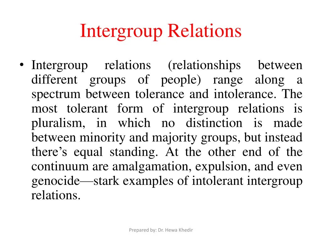 intergroup relations