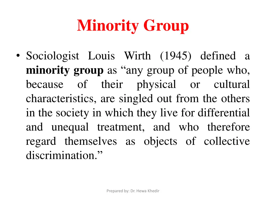 minority group 1