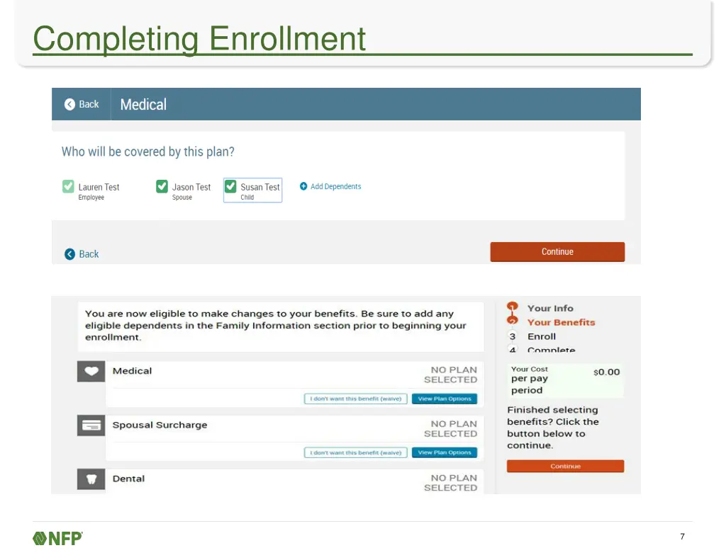 completing enrollment
