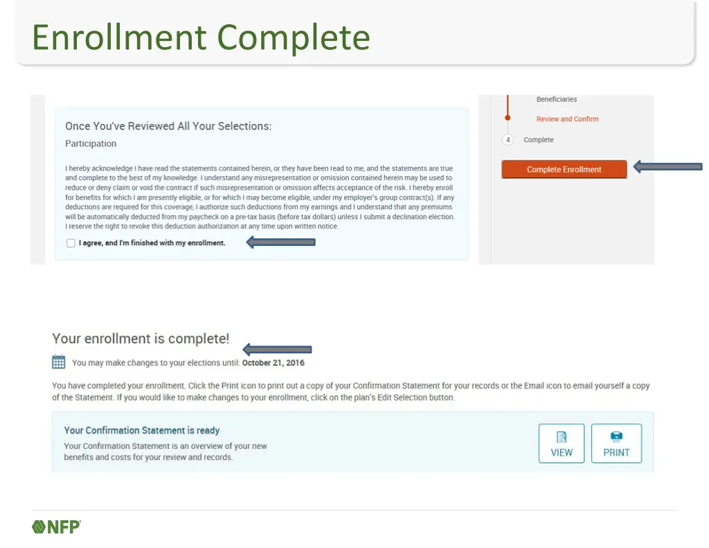 enrollment complete