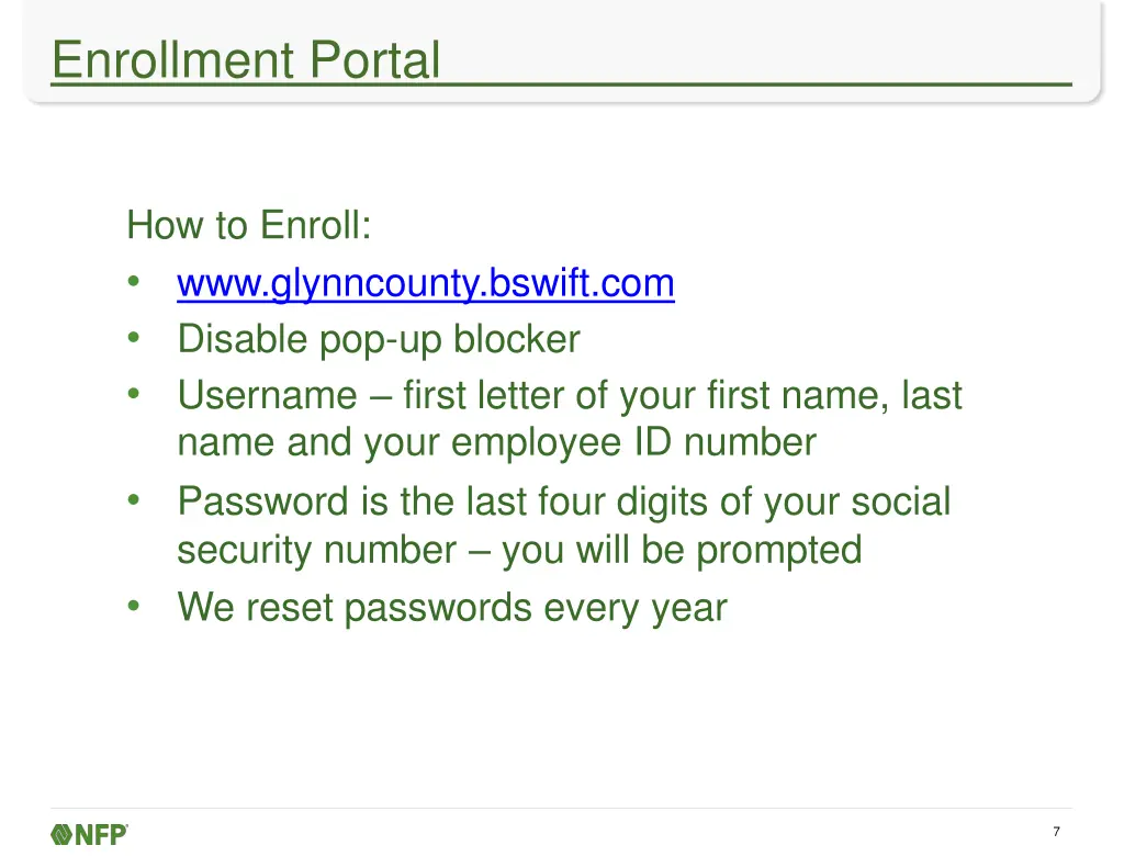 enrollment portal