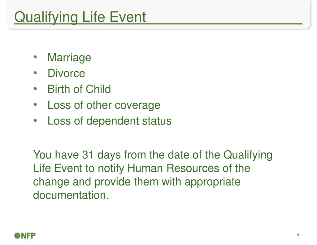 qualifying life event