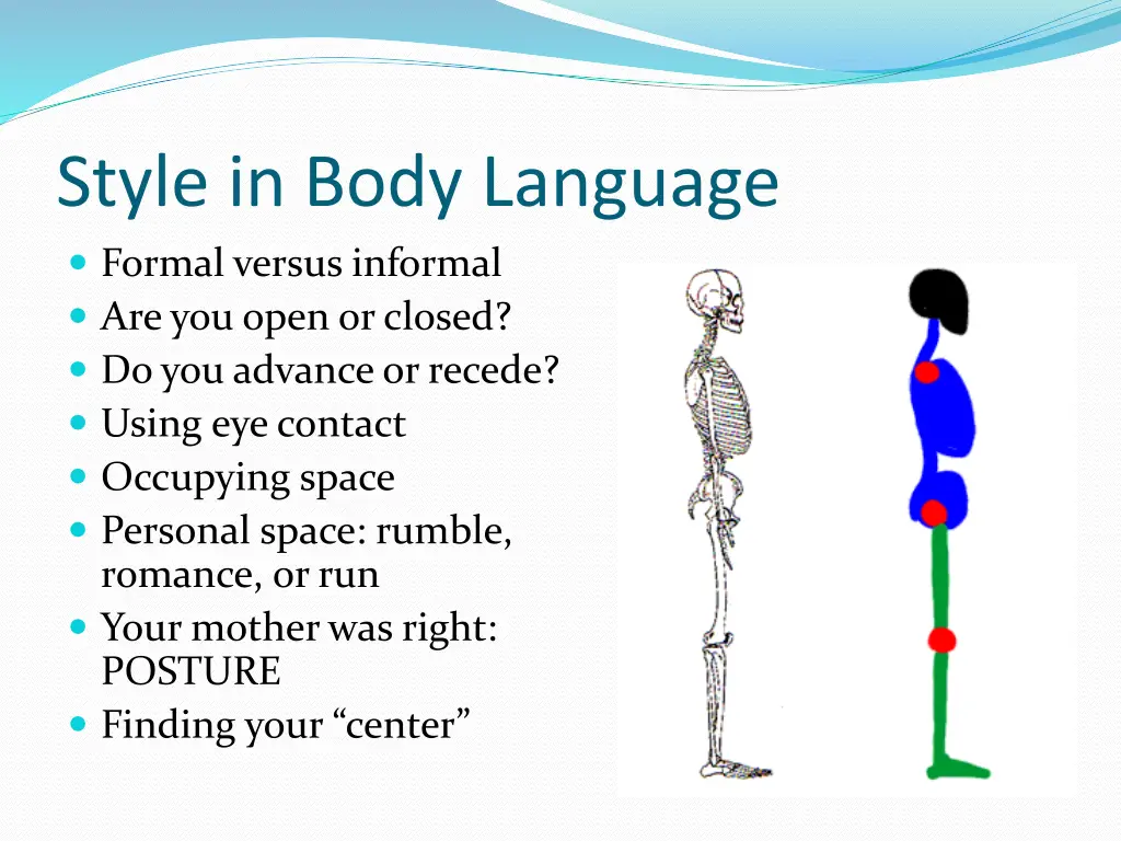 style in body language formal versus informal