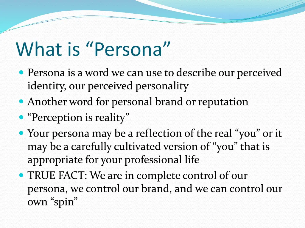 what is persona