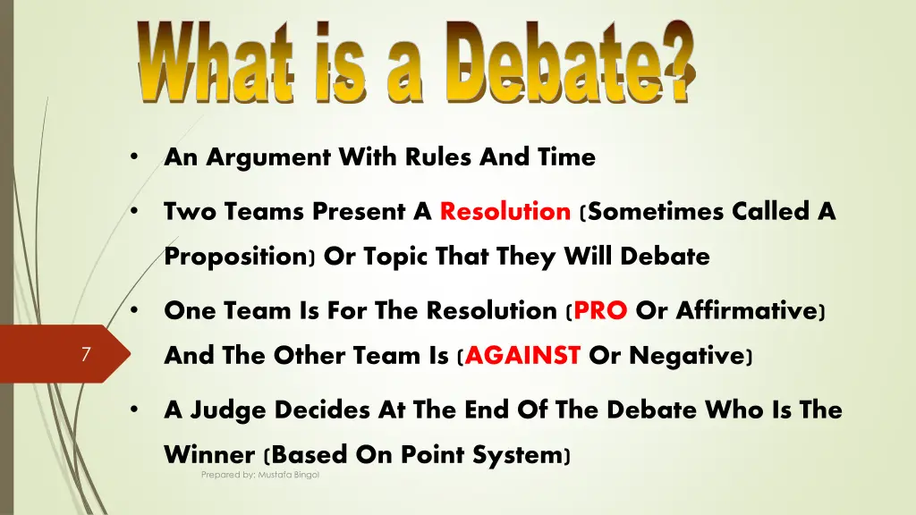 what is a debate