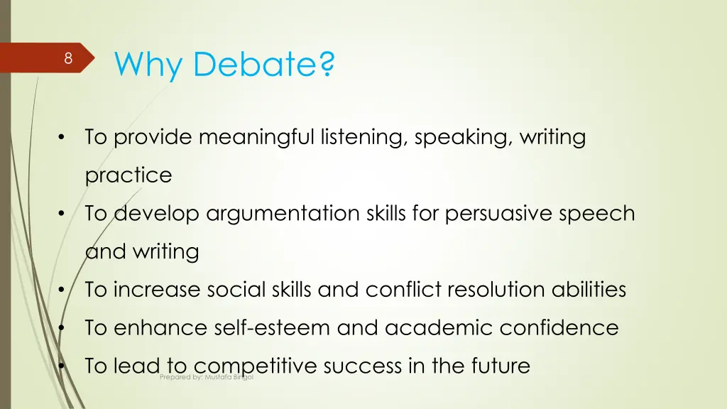 why debate