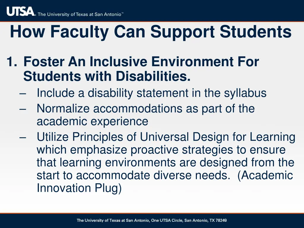 how faculty can support students
