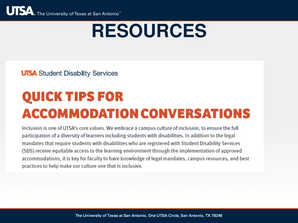 resources